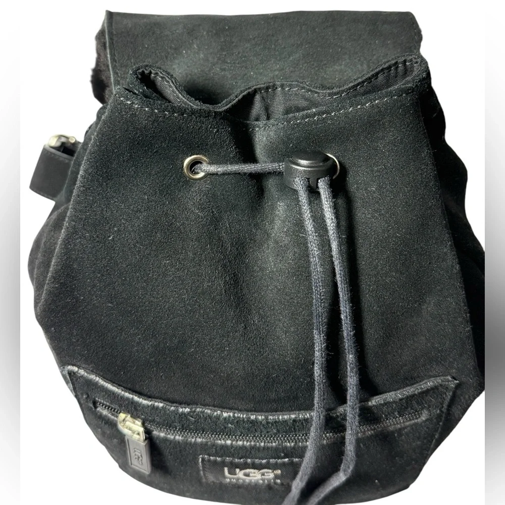 UGG Australia Nordie Shearling & Suede‎ Backpack Black Mini Bag